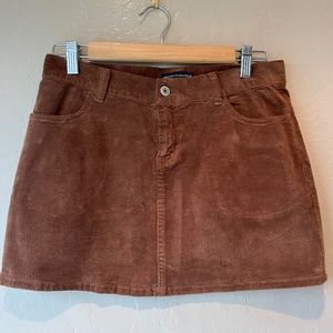 Brandy Melville Tan Corduroy Tan Mini Skirt